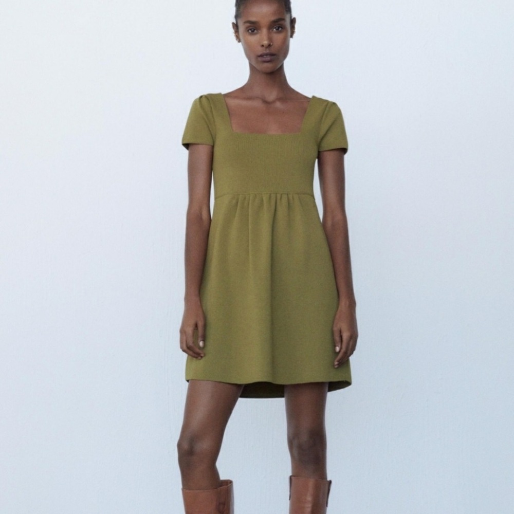 Zara Green Knit Dress. NWOT. Size Large. - Picture 5 of 5